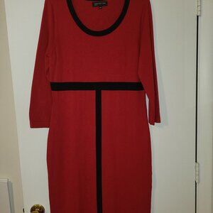 Jones New York Red Blocked Sweater Dress, size L